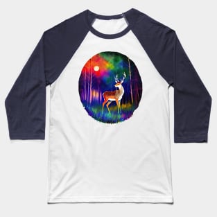 Magical Forest Deer 1 Baseball T-Shirt